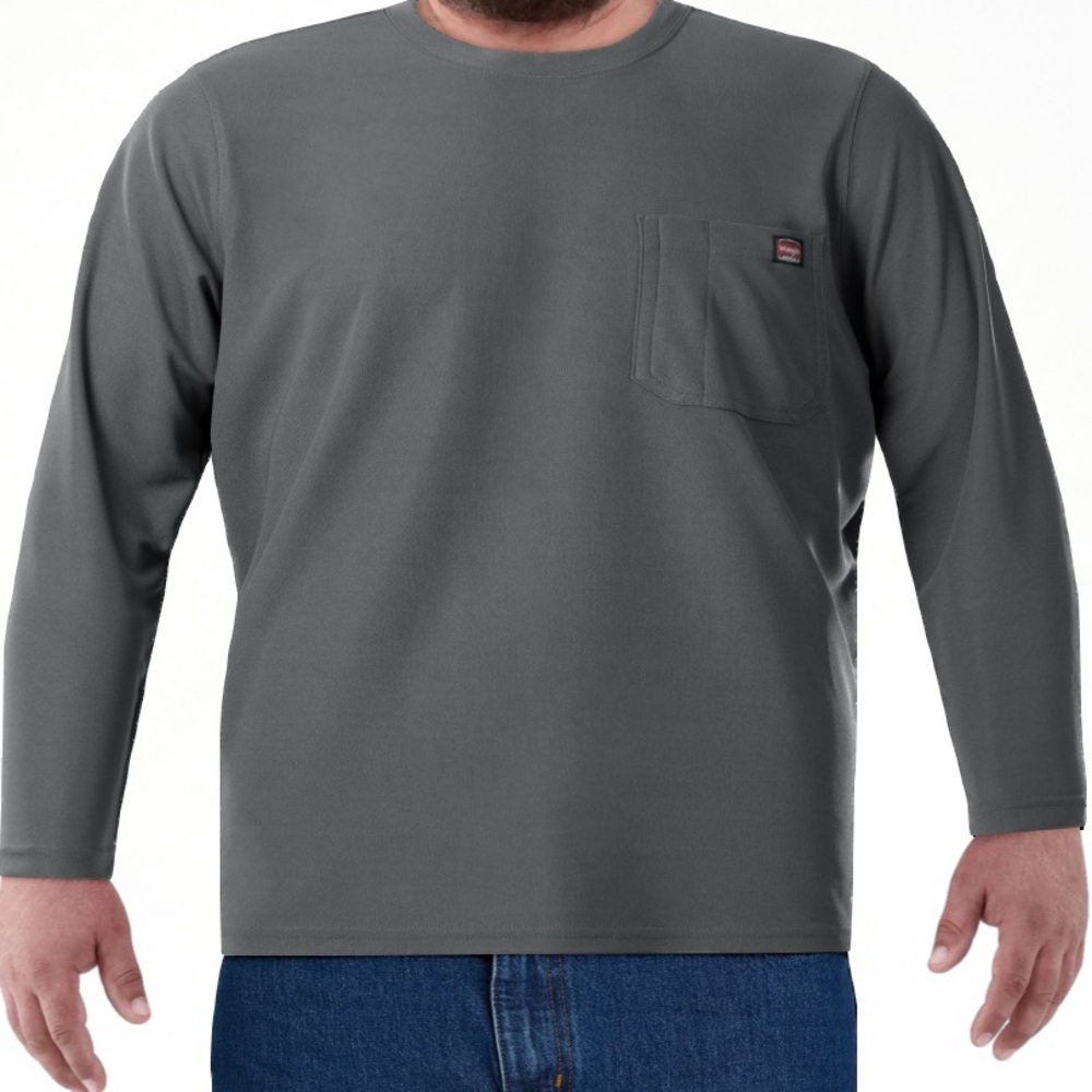 Wrangler Workwear Men's Long Sleeve Performance Work Pocket T-Shirt, Size 3XL